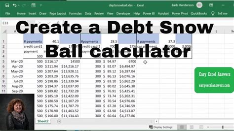 Excel Formulas for Debt Snowball