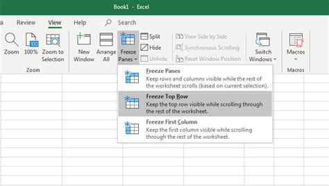 Excel Freeze Panes