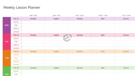 Excel Lesson Plan Template For Teachers And Educators