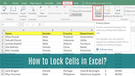 Locking Cells in Excel Using Conditional Formatting