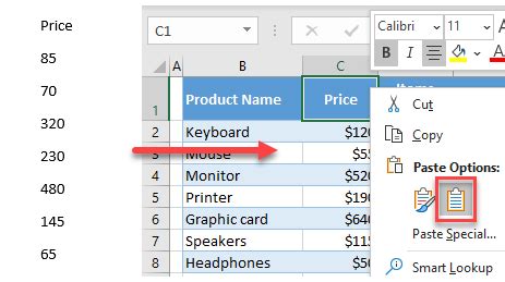 Copying and Pasting with Match Destination Formatting