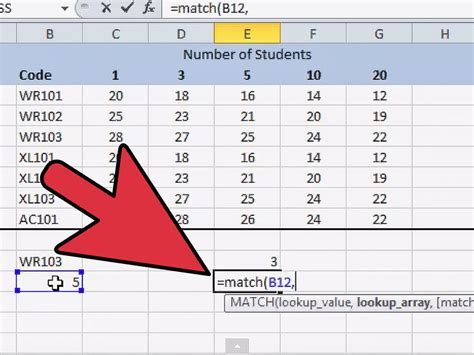 Excel Matching Data Formula