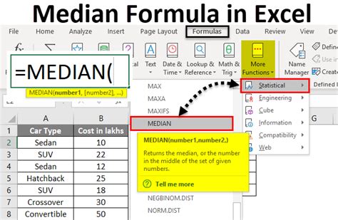 Excel Median If Function Screenshot