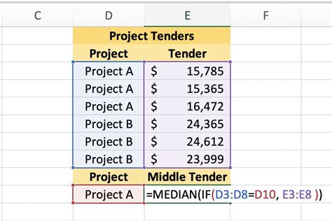 Excel Median If Function Screenshot 5