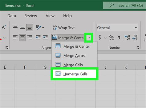 Excel Merge Cells Error