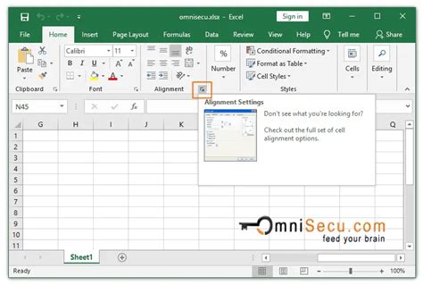 Excel Options Dialog Box