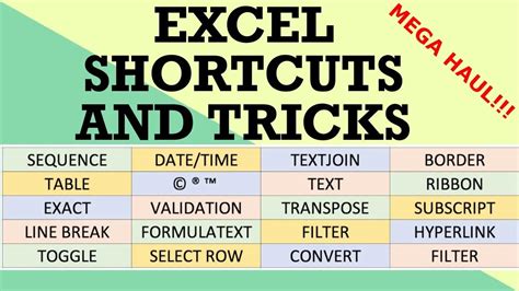 Excel Productivity Shortcuts