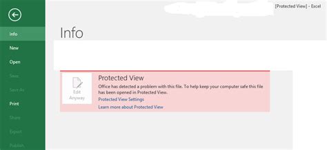 Excel Protected View Reinstall