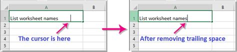 Excel Remove Trailing Spaces