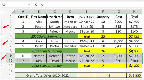 Excel Row Collapse Best Practices