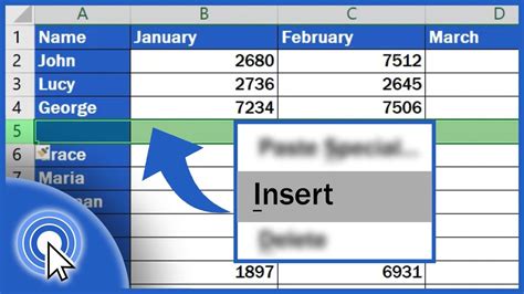 Excel Row Insertion Method 4