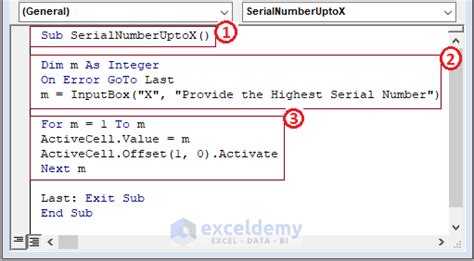 Excel Serial Number Generator VBA Macros