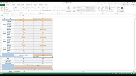 Excel Simulation Game