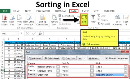 Excel Sorting Troubleshooting