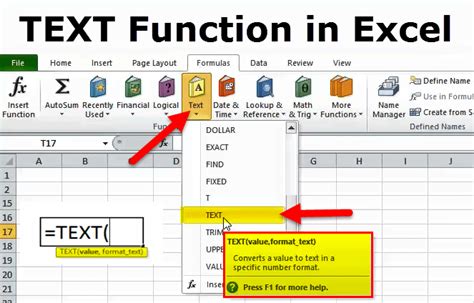 Excel TEXT Function for Date Formatting