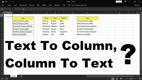 Excel Text to Columns Feature