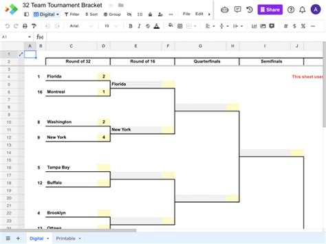 Excel Tournament Template