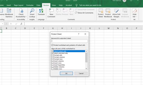 Excel Unlock Cells