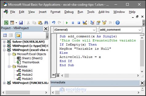 Excel VBA Coding Tips