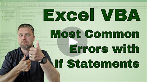 Excel VBA Common Mistakes