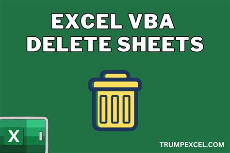 Excel VBA Delete Sheet Tutorial