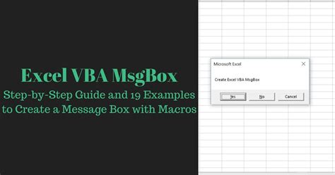 Excel VBA MsgBox Yes No Dialog Box Best Practices