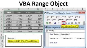 Excel VBA Range Object