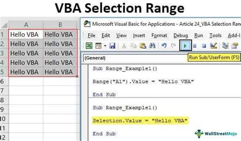 Excel VBA Range Selection