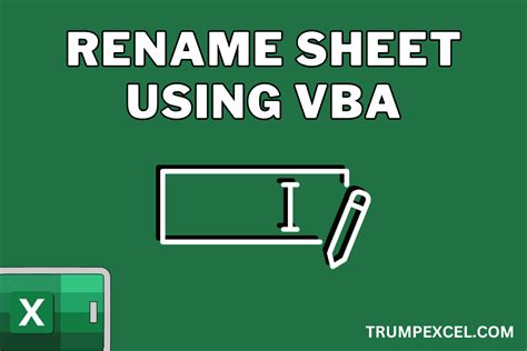 Excel VBA Rename Sheet 1