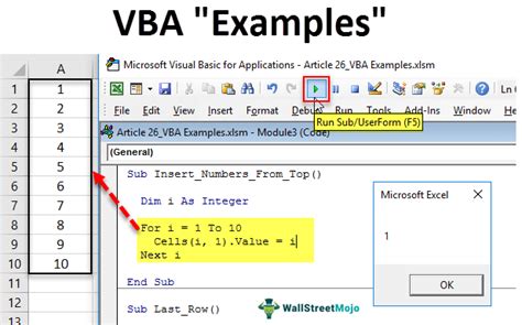 Excel VBA Sheet Example 1