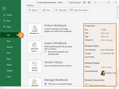 Excel VBA Workbook Properties