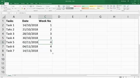 Excel WEEKNUM Function