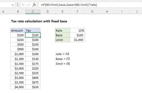 Excel Bracket Formula