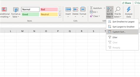 Ordenar columnas de manera fácil en Excel