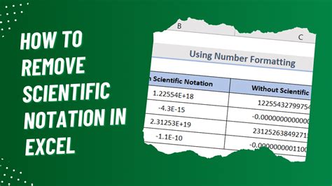 Excel remove scientific notation example