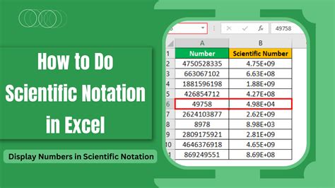 Excel scientific notation example