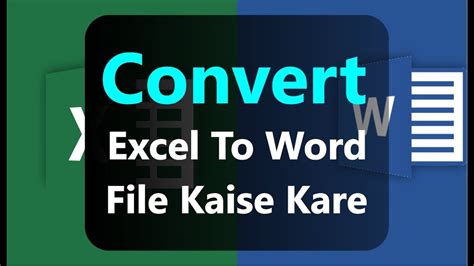 Excel to Word Conversion Tips