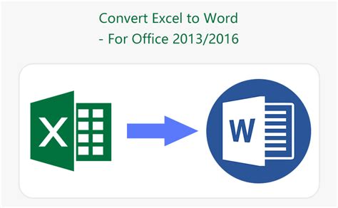 Excel to Word Conversion Tools