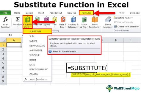 Using the SUBSTITUTE Function in Excel