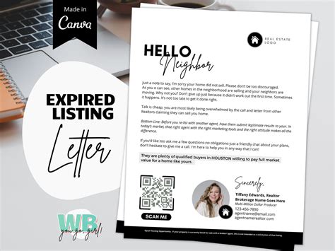 Expired Listing Letter Template Design