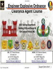 Explosive Ordnance Clearance Agents Risk Education