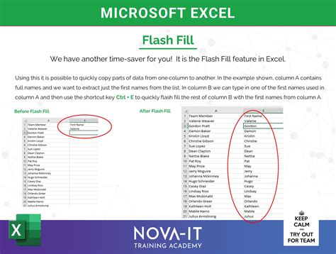 Extract First Word in Excel using FLASH FILL Feature