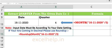 Extract Quarter and Year using Functions