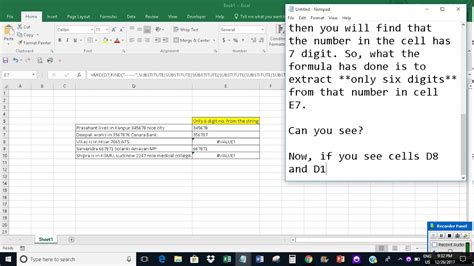 Extracting Dates from Cells using Text Functions