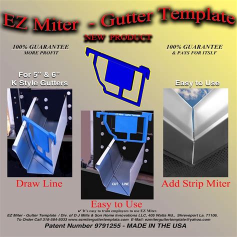 Ez Miter Gutter Template Applications