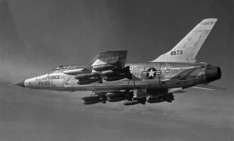 F-105 Thunderchief releasing bombs over a target