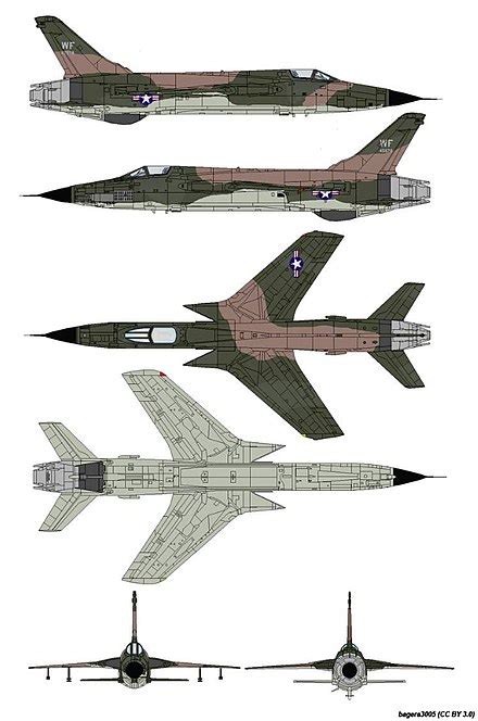 F-105 Thunderchief specifications chart