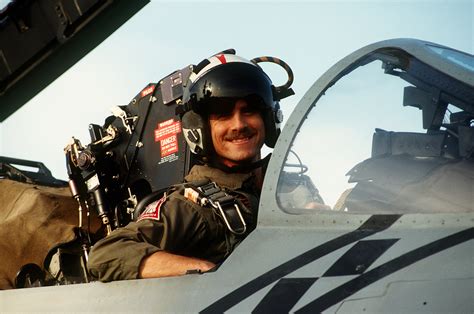 F-14 pilot in flight gear