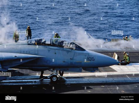 F-14 Tomcat on aircraft carrier