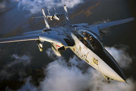 F-14a Tomcat Fighter in Flight